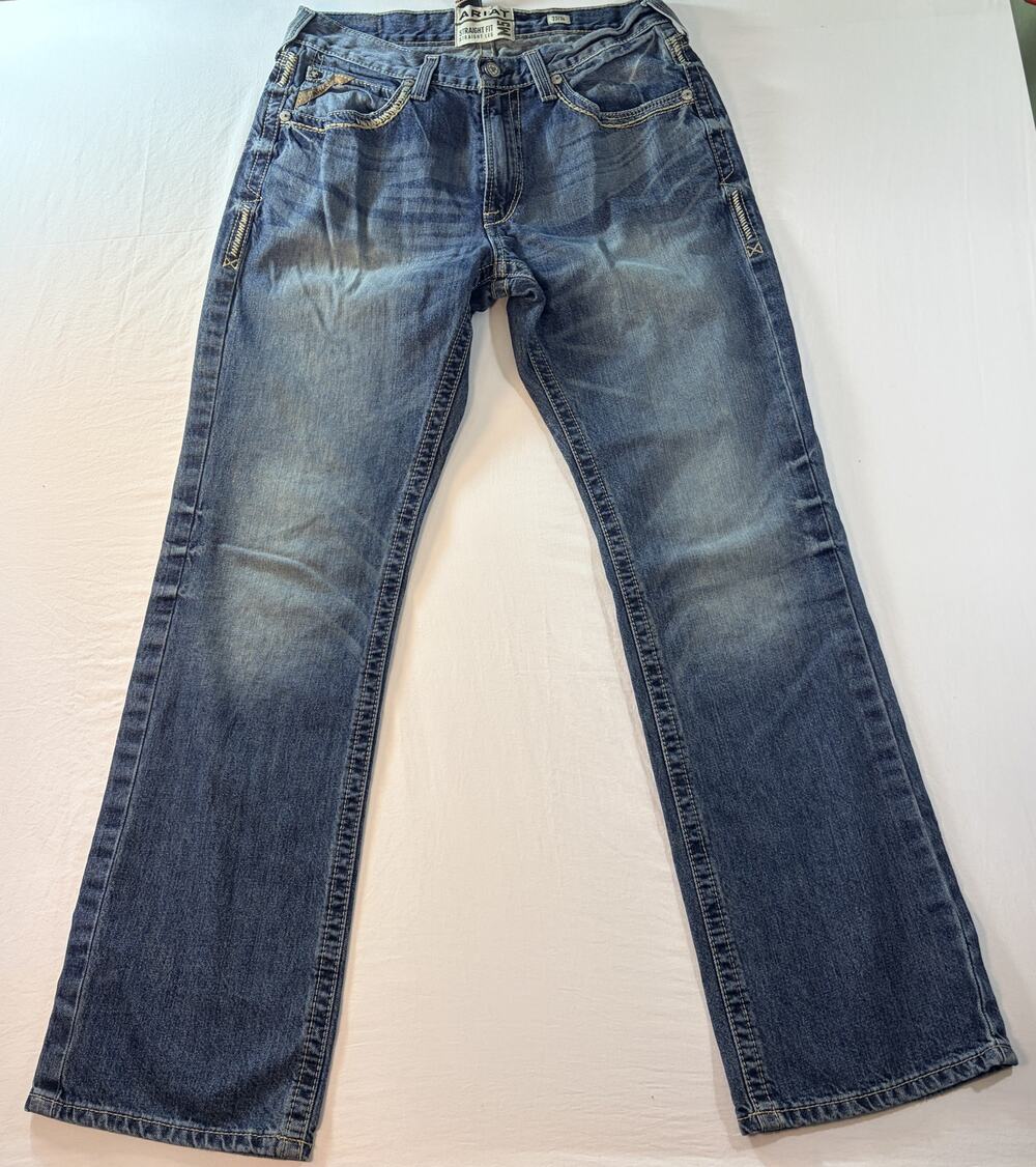 Ariat M5 Straight Fit Straight Leg Jeans Mens 33x34 Medium Wash Western